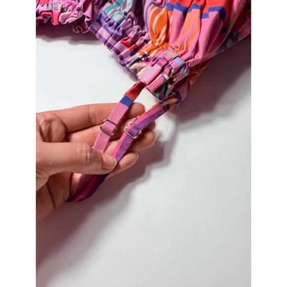 ELOQUII Colorful Cotton Sundress Size 28 – Smocked Bodice, Adjustable Straps - Picture 6 of 6